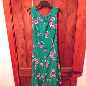 Jessica Howard Green and Pink Floral Dress